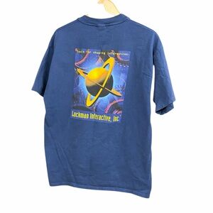 Vintage Luckman Interactive Shirt
Mens XL Navy Blue Webmaster
Internet Tech 90s